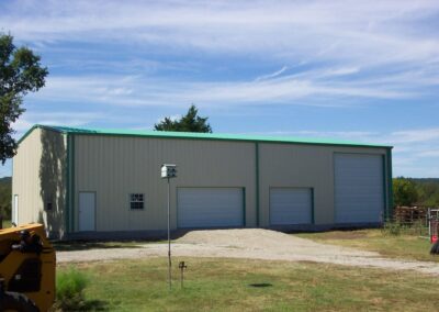 Large Metal Garage Workshop Storage Left Side Tan-Green