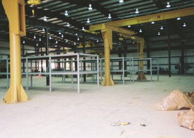 Metal Barn Interior During Construction