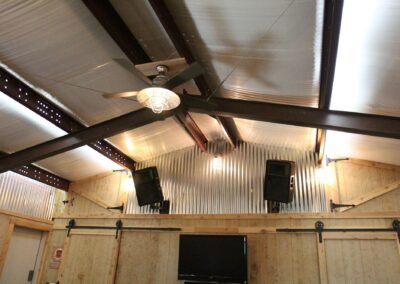 Metal Building Interior Ceiling Speakers Copper-Wood