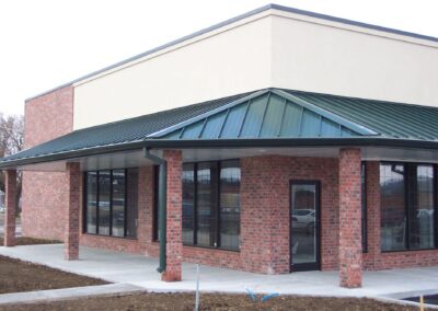 Metal Canopy Corner Commercial Office Building
