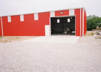 Metal Garage Shop Building Red-White