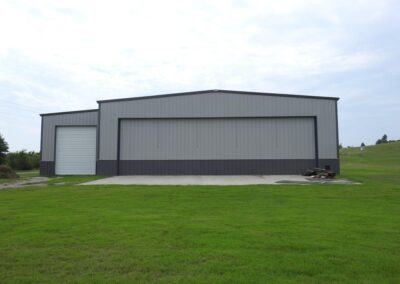 Metal Hangar Tan-Brown Main Door Closed