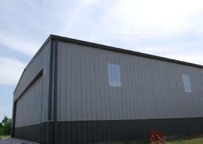 Metal Hangar Tan-Taupe Front-Side View