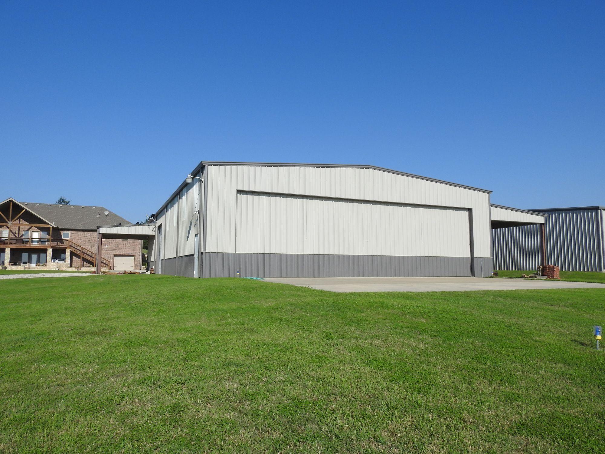 airplane hangar front view