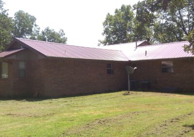 Metal Roof Brick Home Ridges And Valley Brown