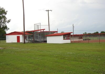 Metal School Building-Ballpark Concession Stand Dugouts and Bleachers