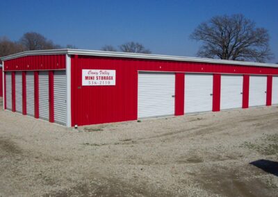 Metal Self Storage Building Facility Red-White
