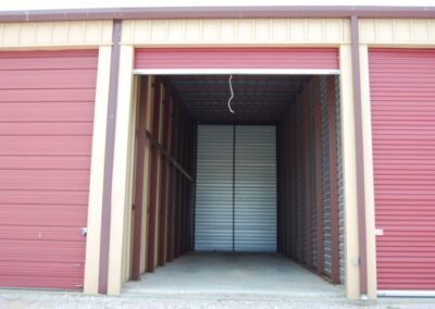 Metal Self Storage Building Red-Tan Interior