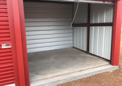 Metal Self Storage Building Red-White Interior