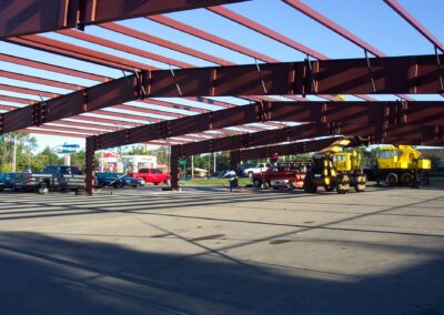 Red Iron Structural Steel Framing Peak Construction