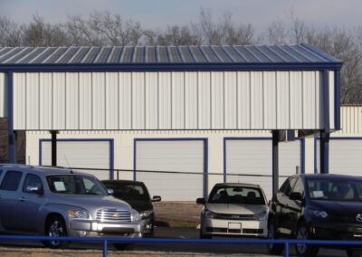 Steel Commercial Building White-Blue