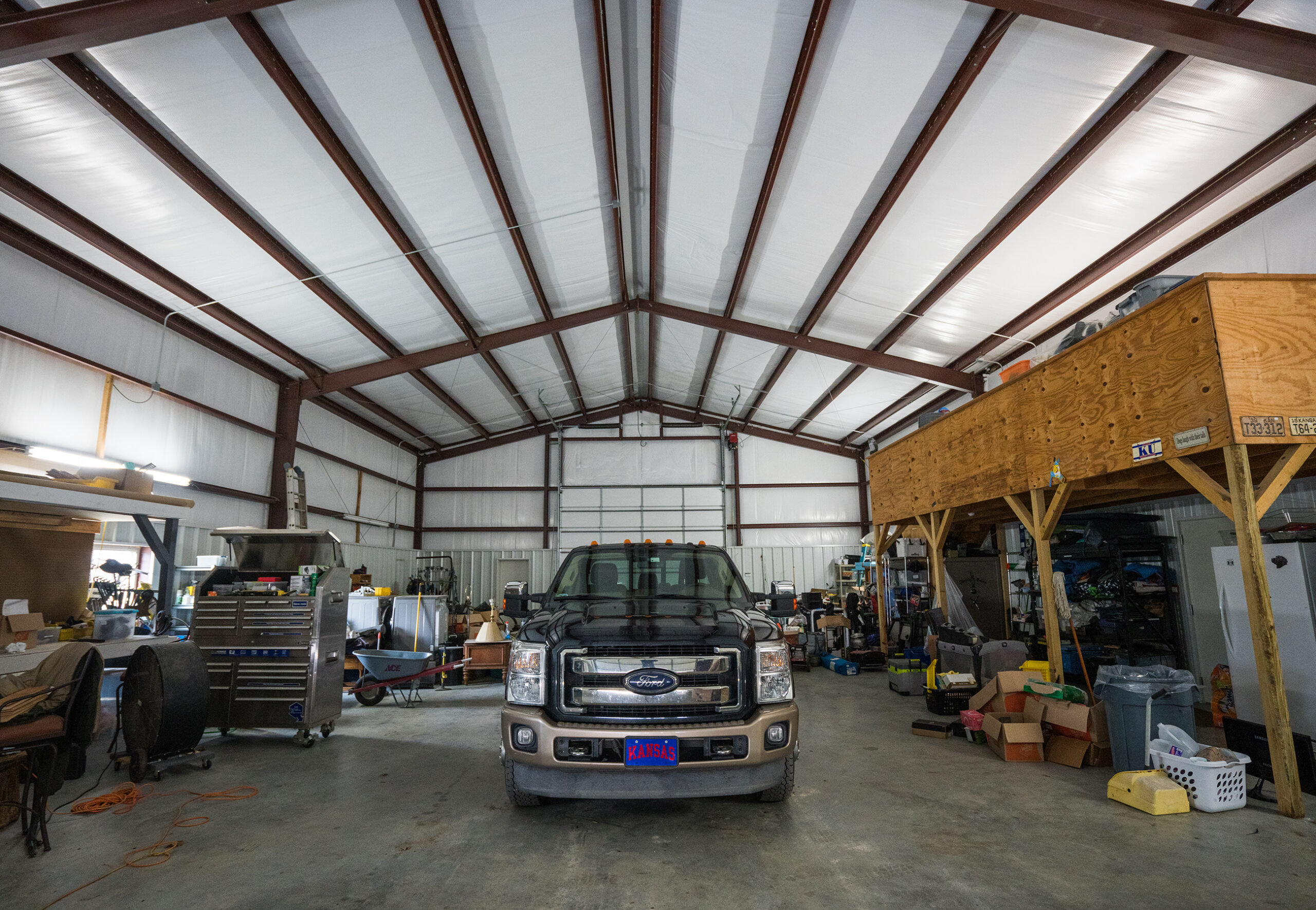 metal garage interior