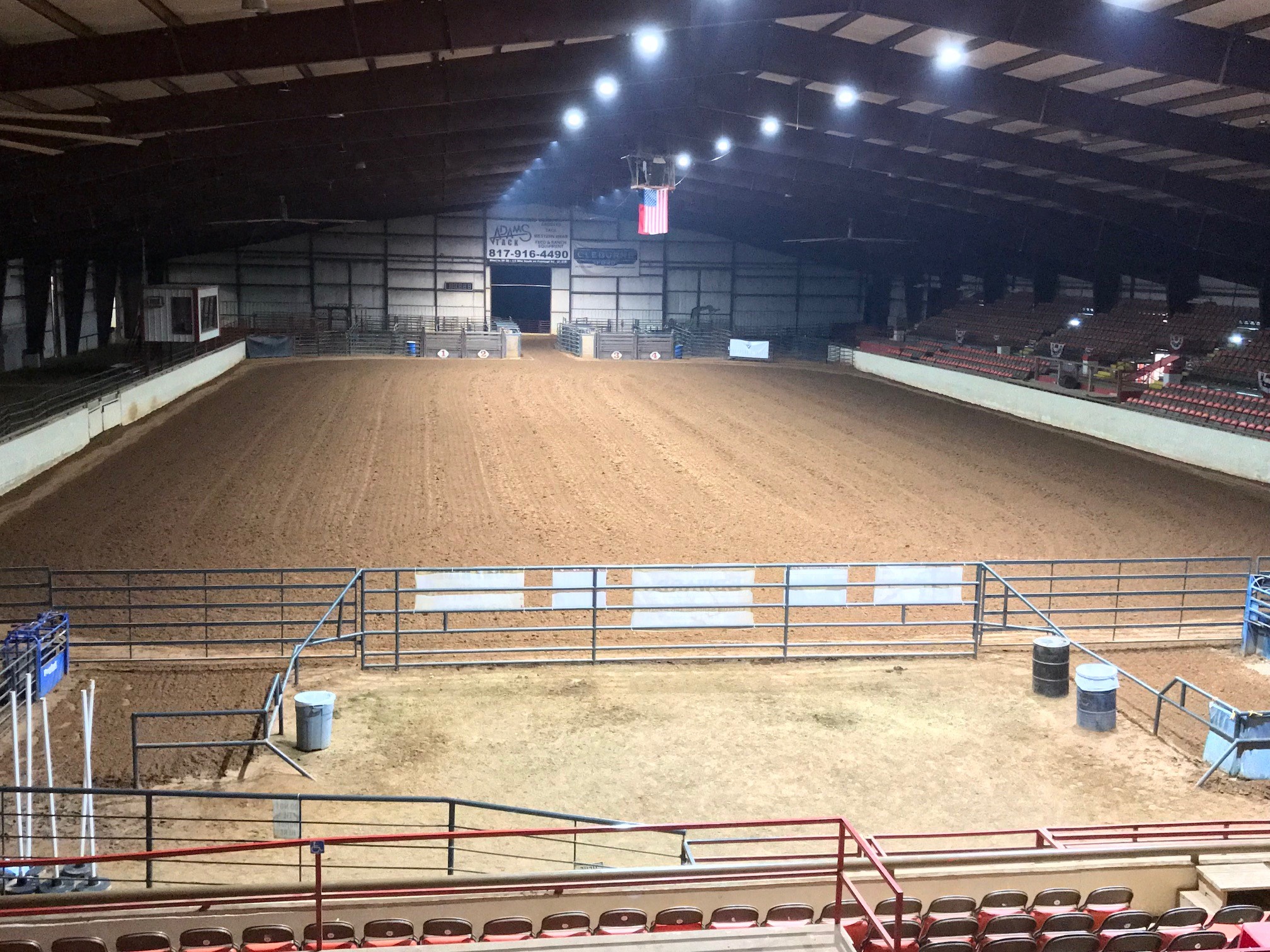 indoor riding arena after arena drag use